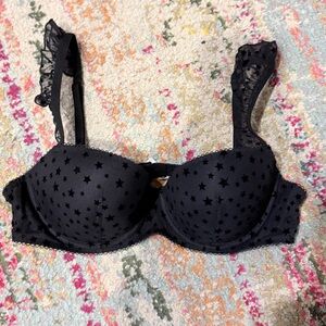 Victoria's Secret Black Starry Bra